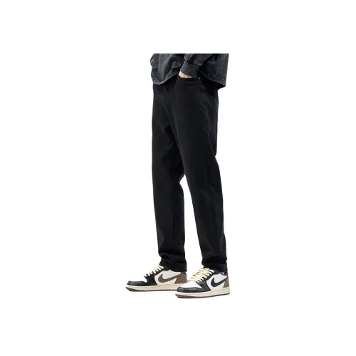 JHO Черные Унисекс Джинсы