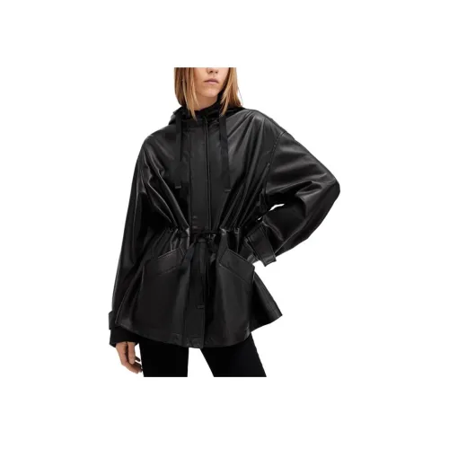 ALLSAINTS Кожа Куртка Женская Черная