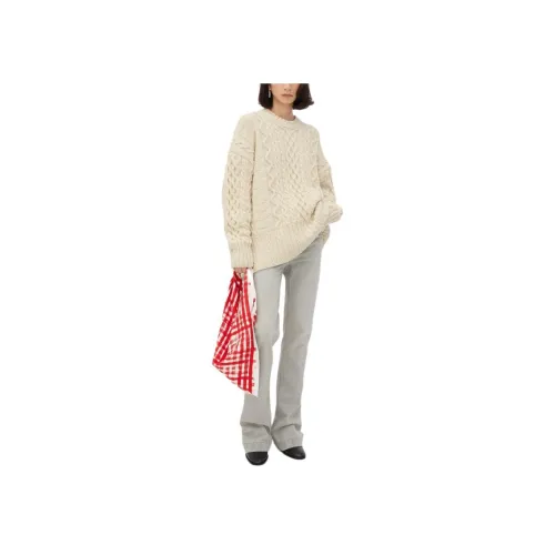 Bottega Veneta Aran Cable Шерсть JUMPER Свитер Женские Экрю