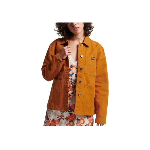 SUPERDRY Куртки Пальто Женские Тыква Коричневый