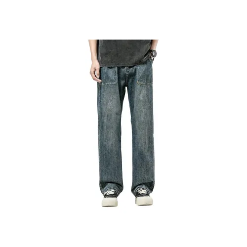 MR.MUDI Синий Унисекс Джинсы