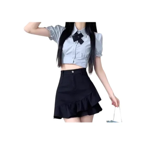 YEARNED Джинсовые короткие юбки Женские