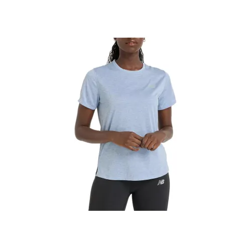 New Balance совместная бренд-рубашка реглан с рукавом T женская синяя