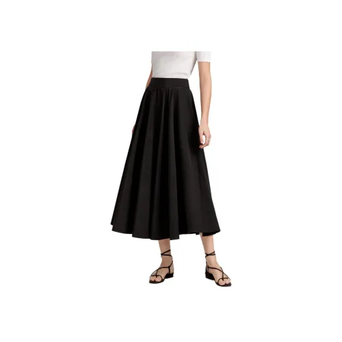 ELLE Повседневный Длинный Юбка Женская Черная