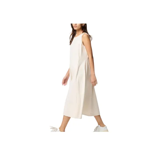 UNIQLO Без рукавов Платье Женское Айвори