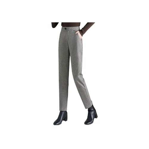 TOUCH Повседневные брюки Женские Кофе с елочкой