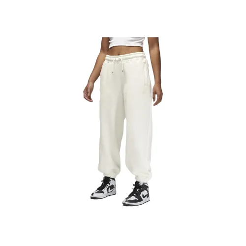 Jordan Flight Белые Женские Вязаные Тренировочные Штаны