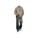 Двухкомпонентный комплект (Светло-серый худи + Винтажные синие джинсы)