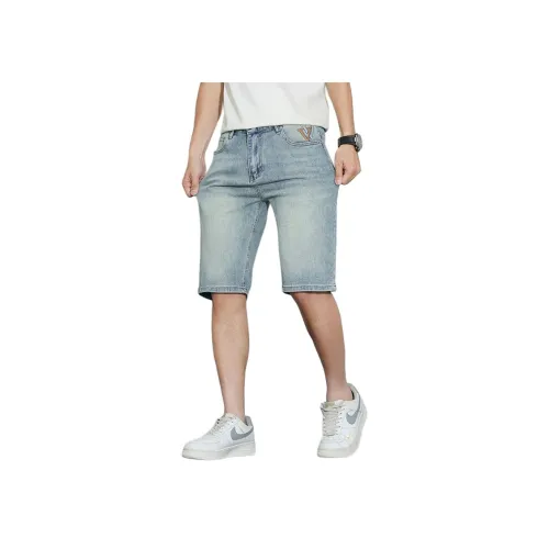 UOOHE Ностальгический винтажный синий унисекс джинсовые шорты