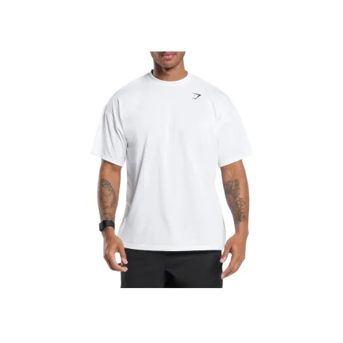 GYMSHARK Белый Мужской T-Рубашки