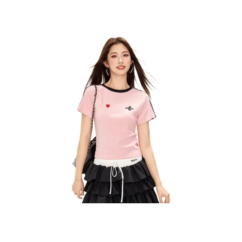 CHOCOOLATE Реглан рукав Т-рубашка Женская PKX Розовый