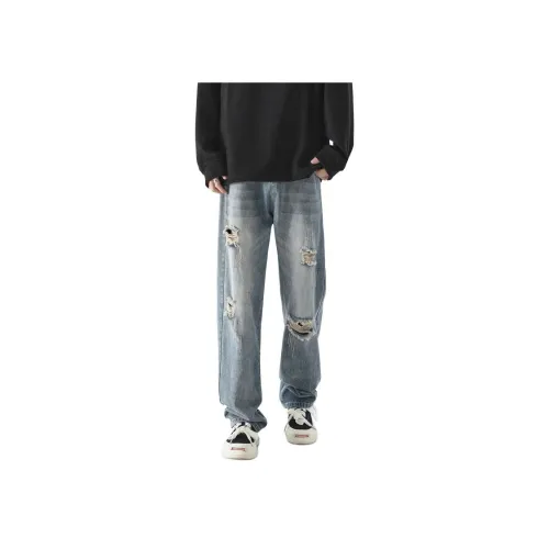 GOODHENLCE Синие Унисекс Джинсы