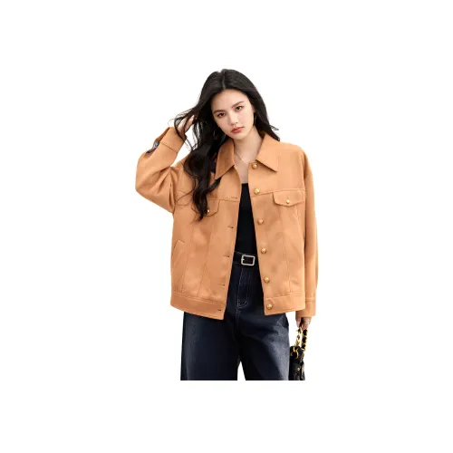 HUICUIGE Коричневый Женский Куртка