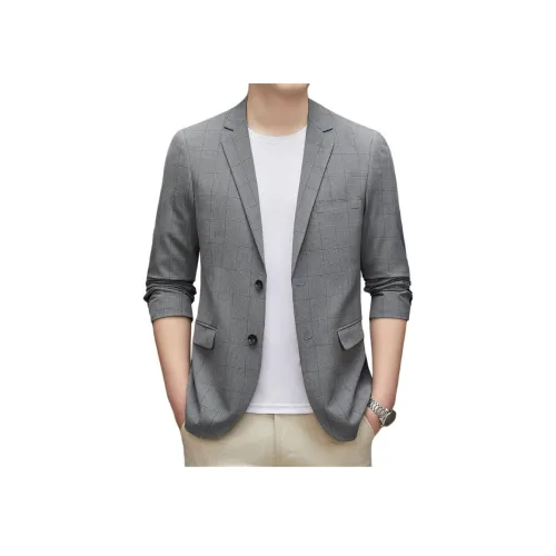 EMINU Серый Мужской Деловой костюм