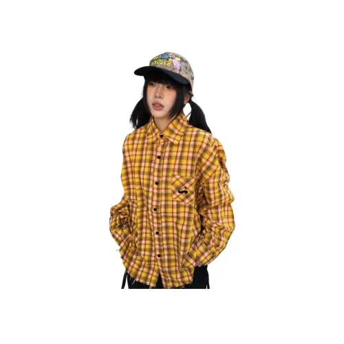 UNA RETA Желтая Унисекс Рубашка