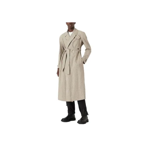 EMPORIO ARMANI Light Beige Men's Trench Coat EMPORIO ARMANI Светлый Бежевый Мужской Тренч