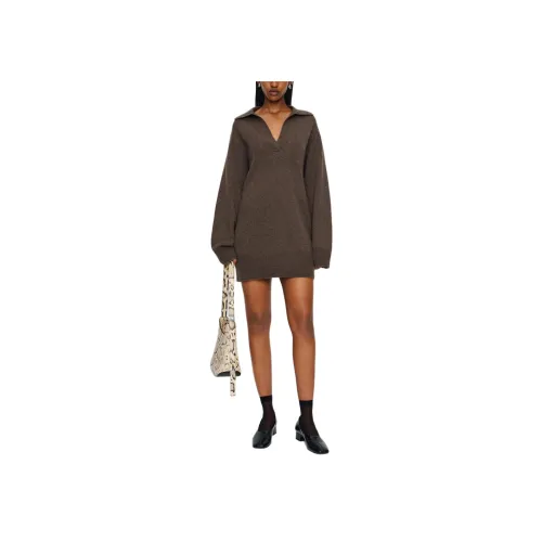 REFORMATION MAEVE Кашемир POLO Платье Длинное с длинными рукавами Женское