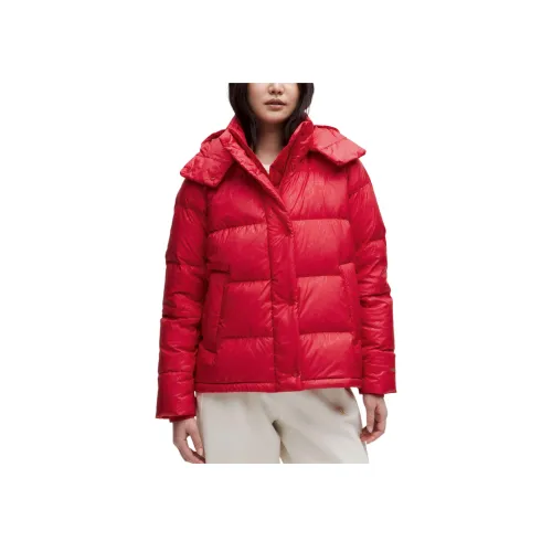 lululemon Wunder Puff Series Пуховик Женские Год Змеи Тисненый Красный