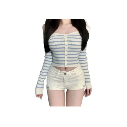 SDN by41 Белые Женские Джинсовые Шорты