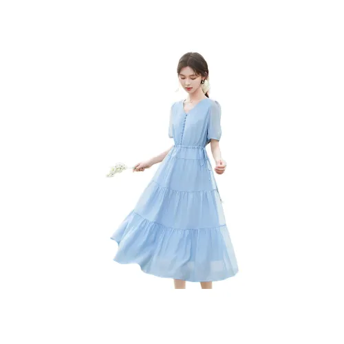 Like The Age Of Water Короткий рукав Платье Женское