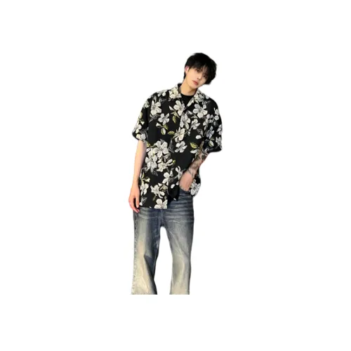 PISYPOX Черная унисекс рубашка