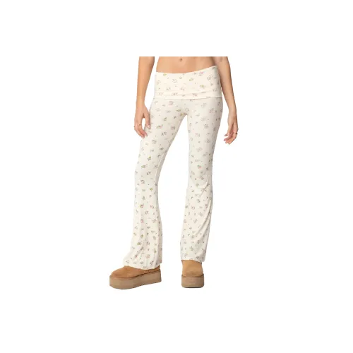 Edikted Bloom Baby Fold Over Flared Leggings Женские