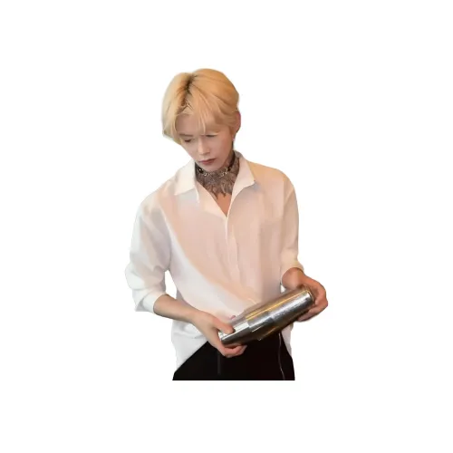 City Hipster Белый Унисекс Рубашки