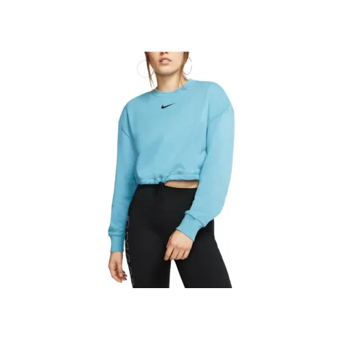 Nike Sportswear Swoosh French Terry CREW SWEATSHIRT Женские Синий