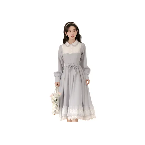 HUICUIGE Длинное платье с длинными рукавами женское