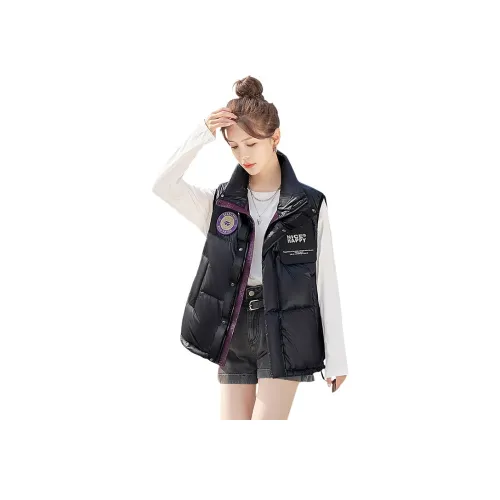 Cypress House Жилет Женский Черный и Фиолетовый