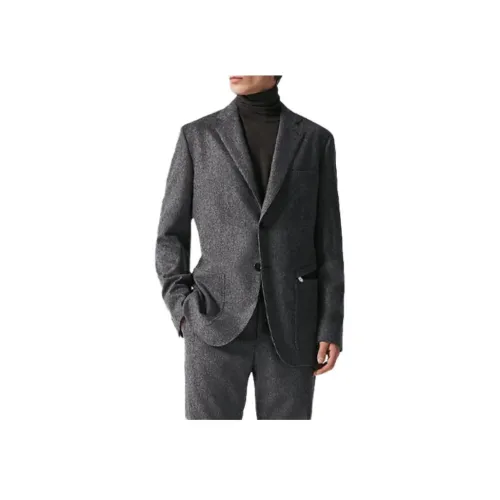 HERMES Темно-серый Мужской Деловой костюм