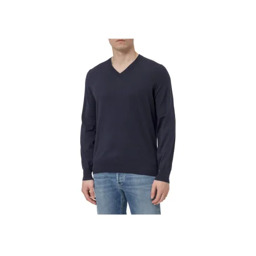 BRUNELLO CUCINELLI Темно-синие мужские свитеры