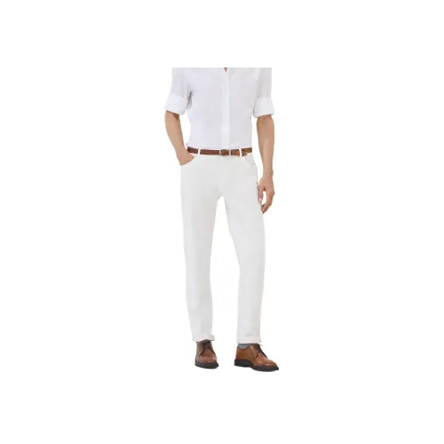 BRUNELLO CUCINELLI Белый Мужской Джинсы