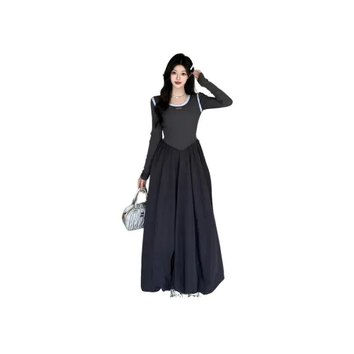 HTHK Длинное платье с длинными рукавами женское