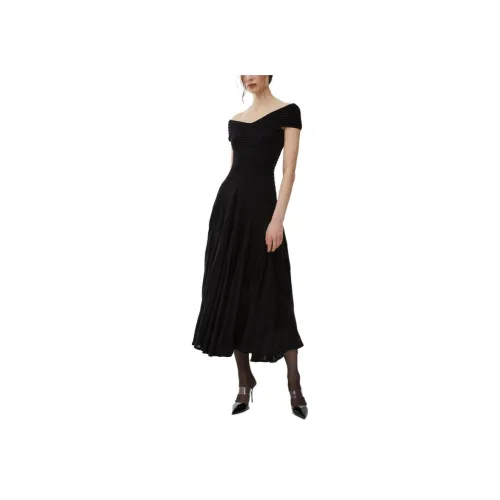 Alaia Короткий рукав Платье Женское Черное