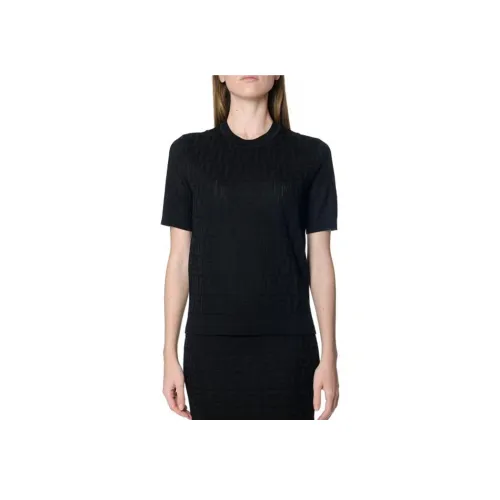 FENDI Черные Женские Т-рубашки