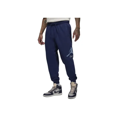 Jordan Essentials Baseline Вязаные тренировочные брюки Мужские Midnight Marine Blue