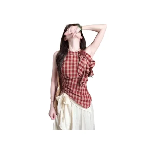 YINLEI Red Женские Майки