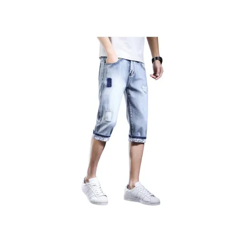 CHAORENBANG Ностальгические синие мужские джинсовые шорты