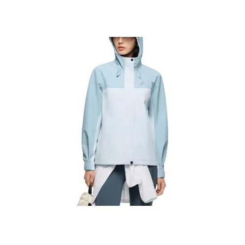 ANTA Variety Тренировки Коллекция Куртки Пальто Женские Краб Оболочка Зеленый Hallucination Синий