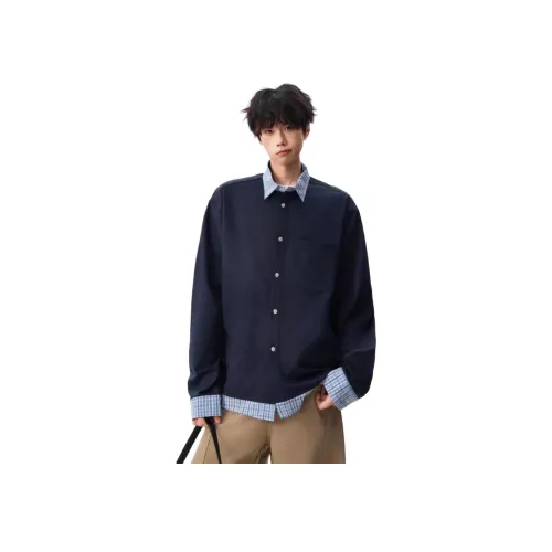 DOGANSON Темно-синие унисекс рубашки