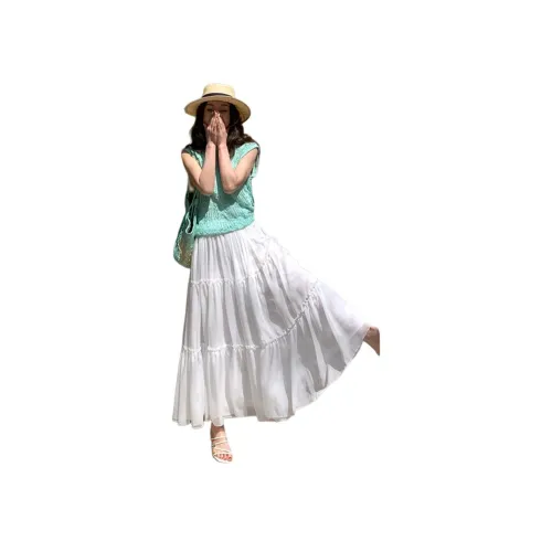 NANING9 Повседневная длинная юбка женская