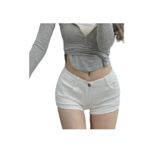 Wick buen Белые Женские Джинсовые Шорты