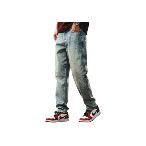 JIELEINUO Синие Унисекс Джинсы