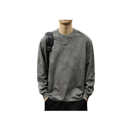 QIANJINNIU Кованое железо серый цвет унисекс футболки