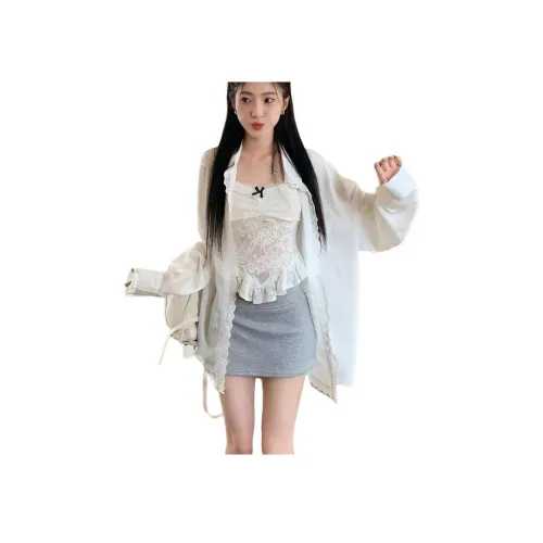 9c collective Белые Женские Рубашки