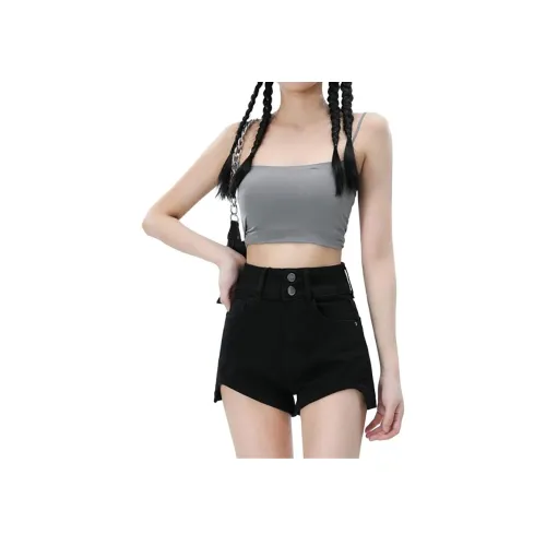 YEARNED Джинсовые шорты Женские Черные