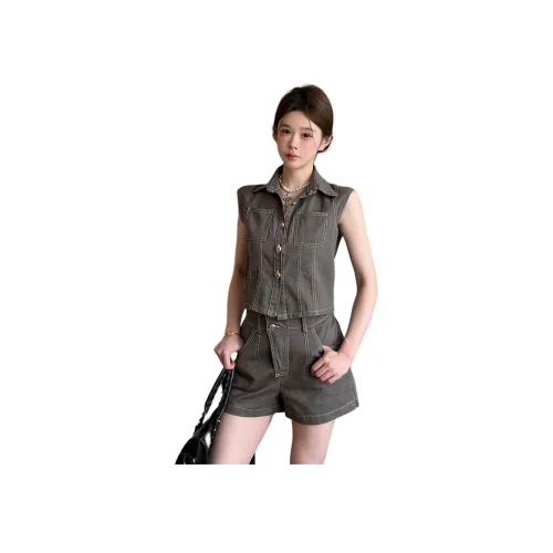 MORii Топ+Брюки Женские Повседневные Костюмы