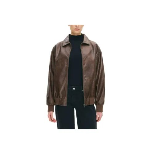 GLASSONS Искусственная кожа Бомбер Куртка Куртки и Пальто Женские