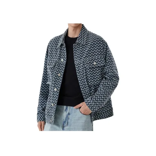 ZENGZHI Denim Jacket Straight Fit Unisex ZENGZHI Деним Куртка Прямой крой Унисекс